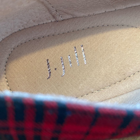 J. Jill Red Black Plaid Women's Flats 9 Preloved - Picture 6 of 8